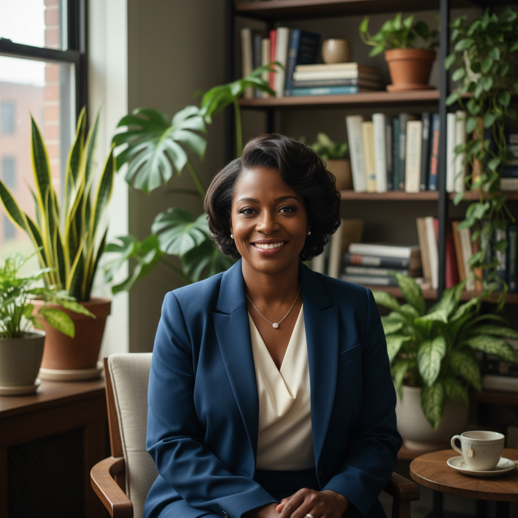 Professional African American advisor providing compassionate guidance